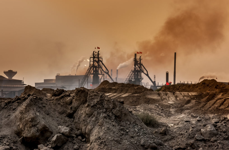 A rare earth ore mine in China