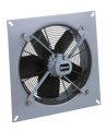 The JM axial plate fan from the back showing the motor and guard